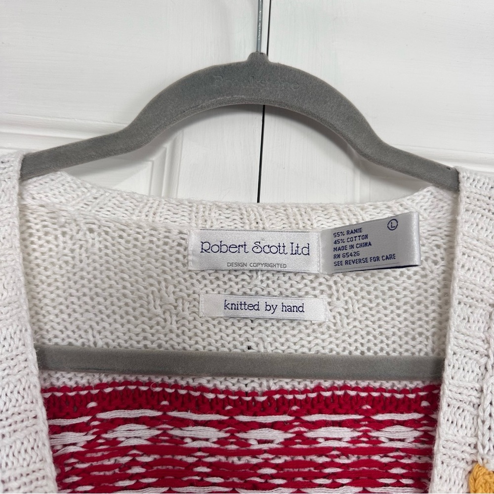 Vintage 90’s Robert Scott Ltd hand-knit Golf Cardigan - Picture 6 of 9